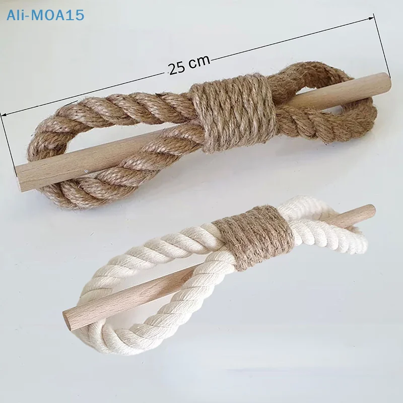 

Solid Wood Stick Thick Cotton Rope Hemp Rope Simple Curtain Binding Rope Bedroom Living Room Decoration Curtain Buckle