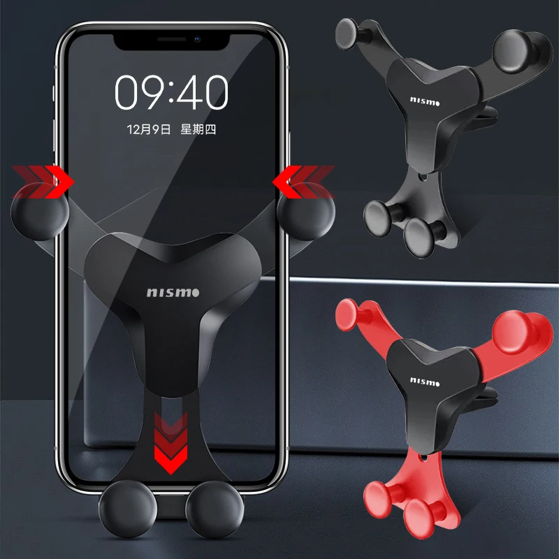 

Universal Gravity Auto Phone Holder Car Air Vent Clip Mount for Nismo Nissan Juke Tiida Teana GTR 350Z 370Z 240SX Car Interior