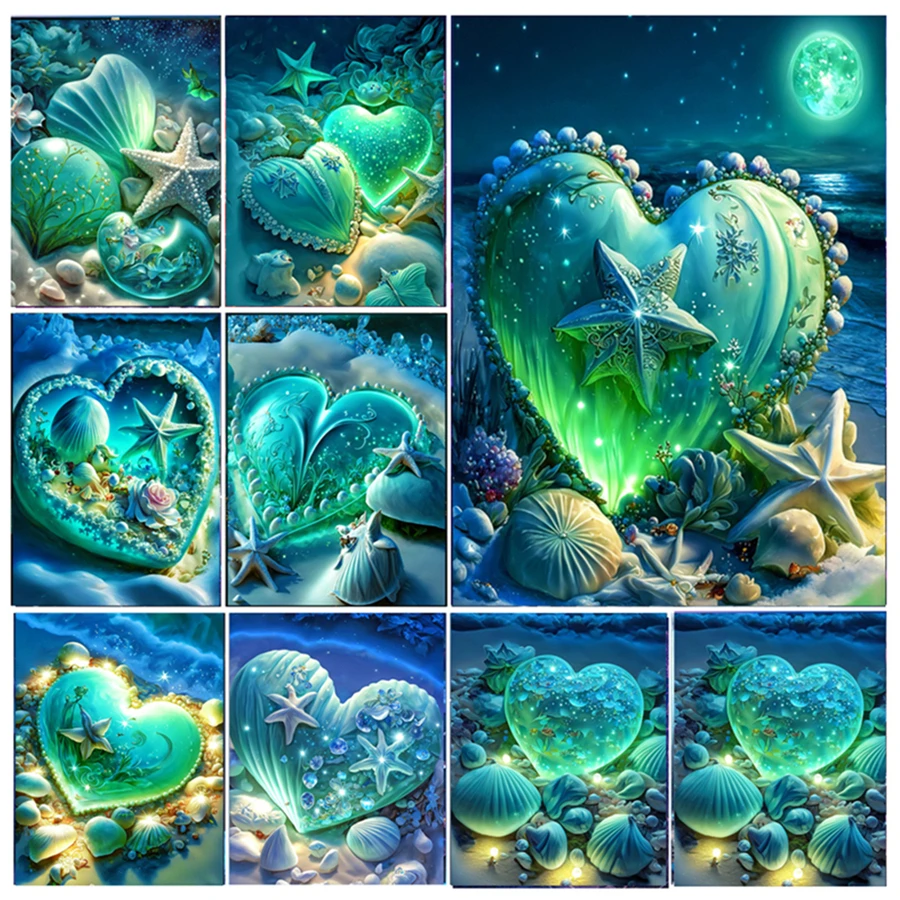 Алмазная живопись Yumeart - Пейзаж с ракушками