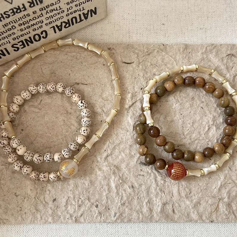 e sześć słów bransoletka z koralików Mantra dla kobiet - nowa biżuteria warstwowa w stylu chińskim.