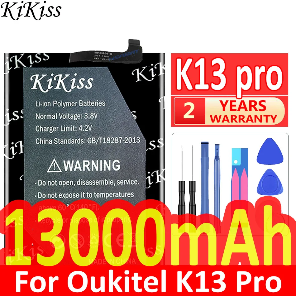 Мощный аккумулятор KiKiss 13000 мАч для Oukitel K13 pro K13pro