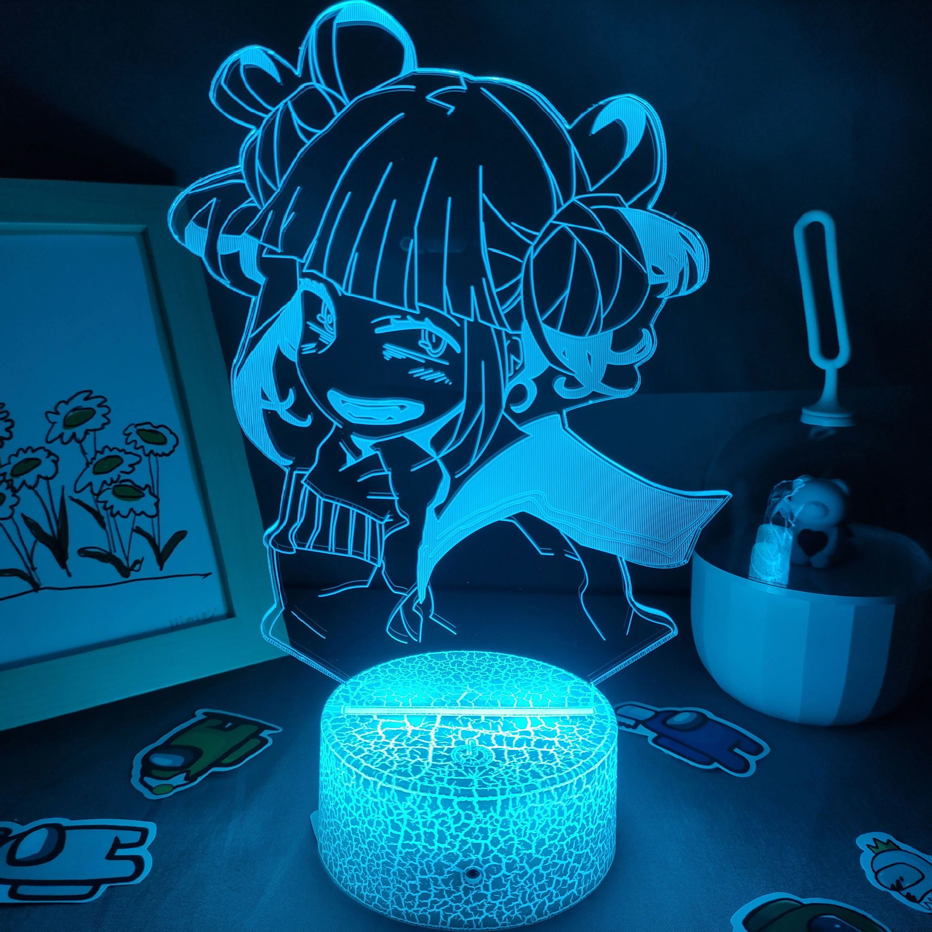 

My Hero Academia Japanese Anime Figure Himiko Toga Led Illusion Night Lights Cool Gift For Friend Lava Lamp Manga Bedroom Decor