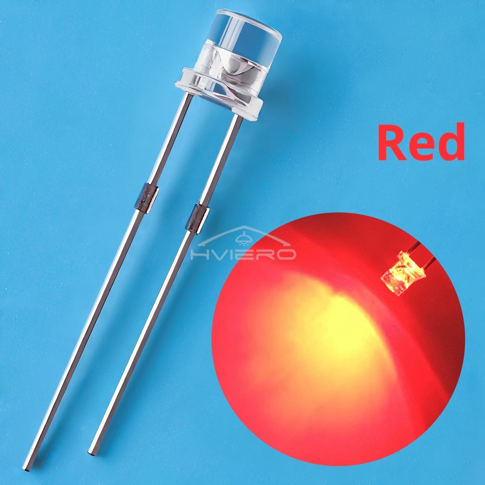 

Светодиоды HVIERO 3mm F3 Flat top 100 шт., белый, красный, желтый, синий, зеленый