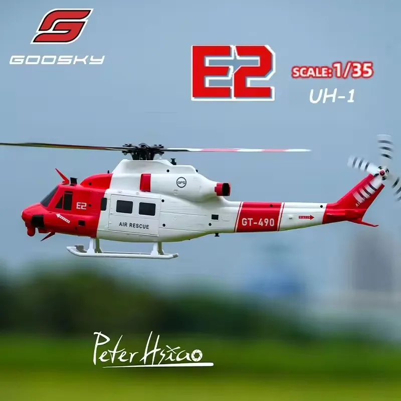 Фото Новый Goosky E2 Gps 1/35 Радиоуправляемый вертолет с двойным бесщеточным двигателем Tof Система управления полетом Bnf/Rtf Вертолет с дистанционным управлением Игрушка в подарок №1