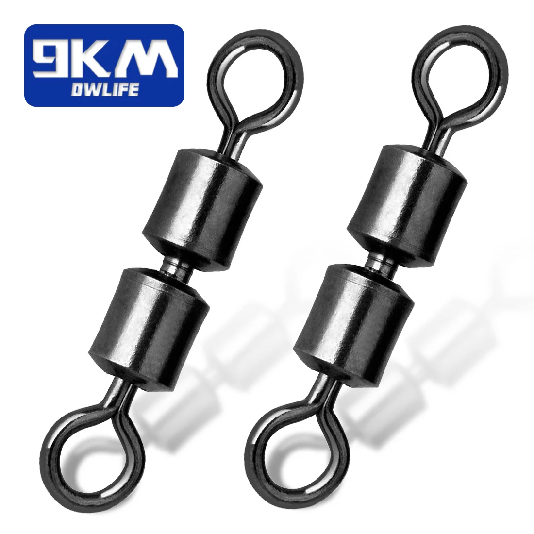 

Double Joint Rolling Fishing Swivel 15~60Pcs Stainless Steel Saltwater Fishing Swivels High Speed Eight-Character Ring Connector