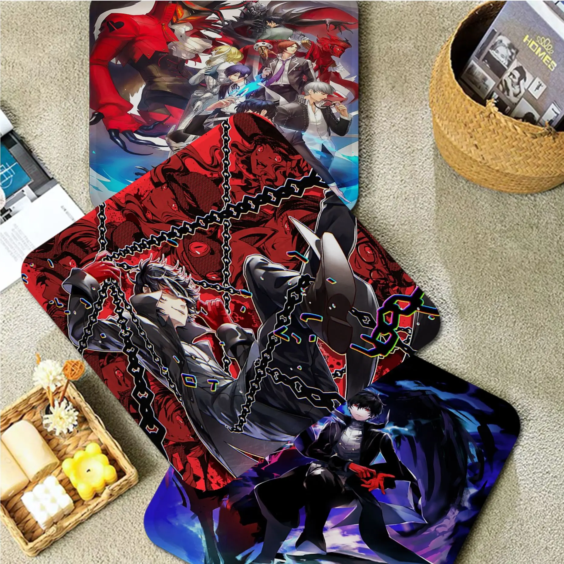 

Persona 5 Decorative Stool Pad Patio Home Kitchen Office Chair Seat Cushion Pads Sofa Seat 40x40cm Cushions Home Decor