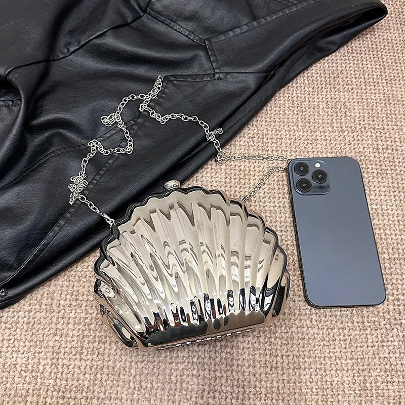 Сумка-ракушка Acylic новинка 2024 модная Маленькая женская сумка-Кроссбоди с цепочкой