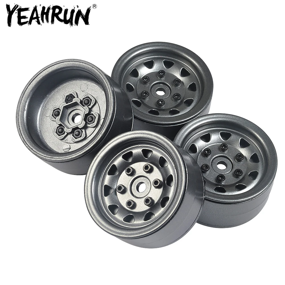 

YEAHRUN Aluminum Alloy 1.9 Beadlock Wheel Rims For 1/10 Axial SCX10 90046 TRX4 D90 D110 CC01 RC Crawler Car Upgrade Parts