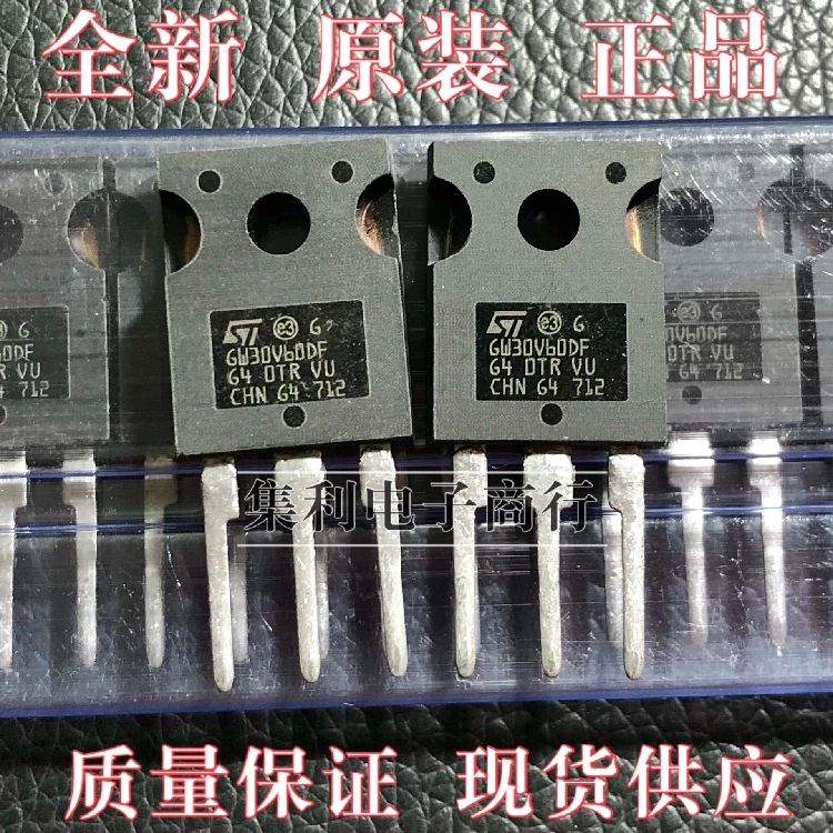 

10PCS/Lot GW30V60DF STGW30V60DF TO-247 600V 30A IGBT Imported Original In Stock Fast Shipping Quality guarantee