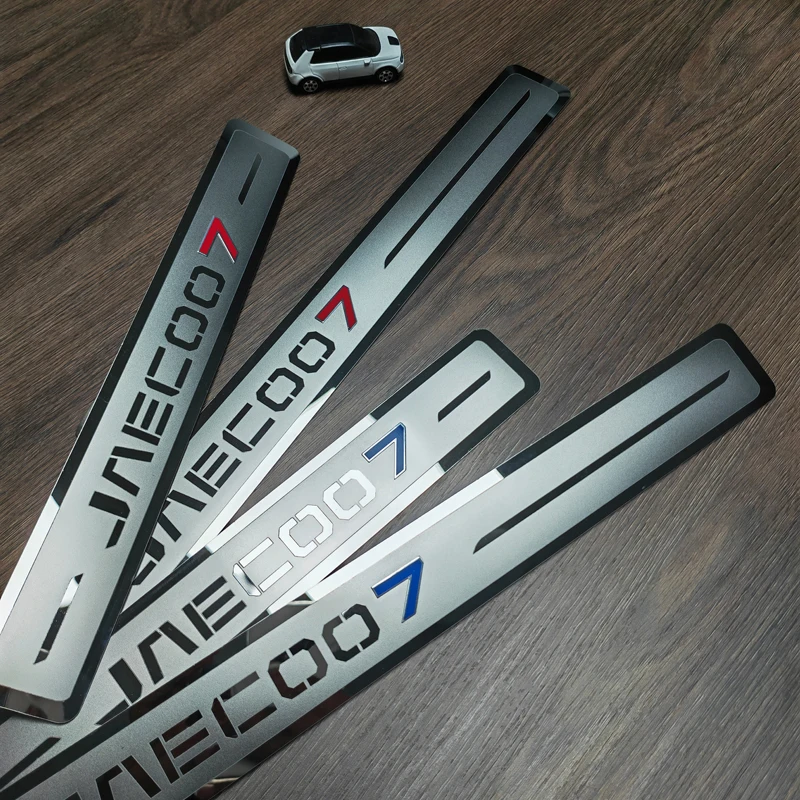 Накладка на порог двери для CHERY JAECOO J7 2023 2024 Стайлинг отделка из нержавеющей стали