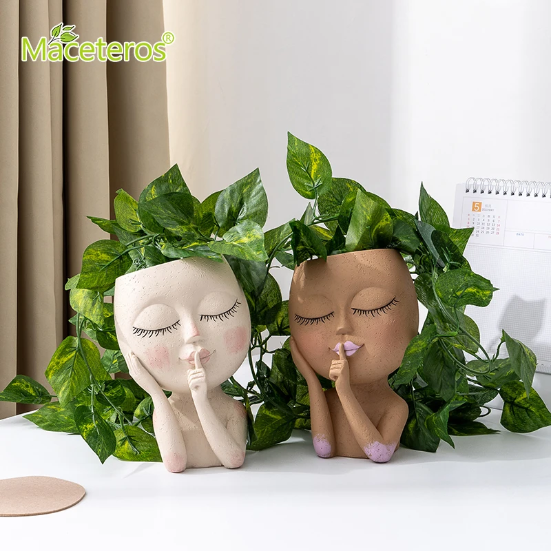 

Современные Полимерные вазы для домашнего декора, искусственные милые куклы, банки для хранения цветов, украшения для гостиной в скандинав...