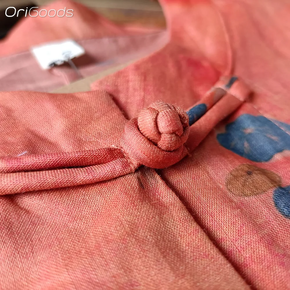 Оригинальная рубашка большого размера для женщин с цветочным принтом 100% ткань