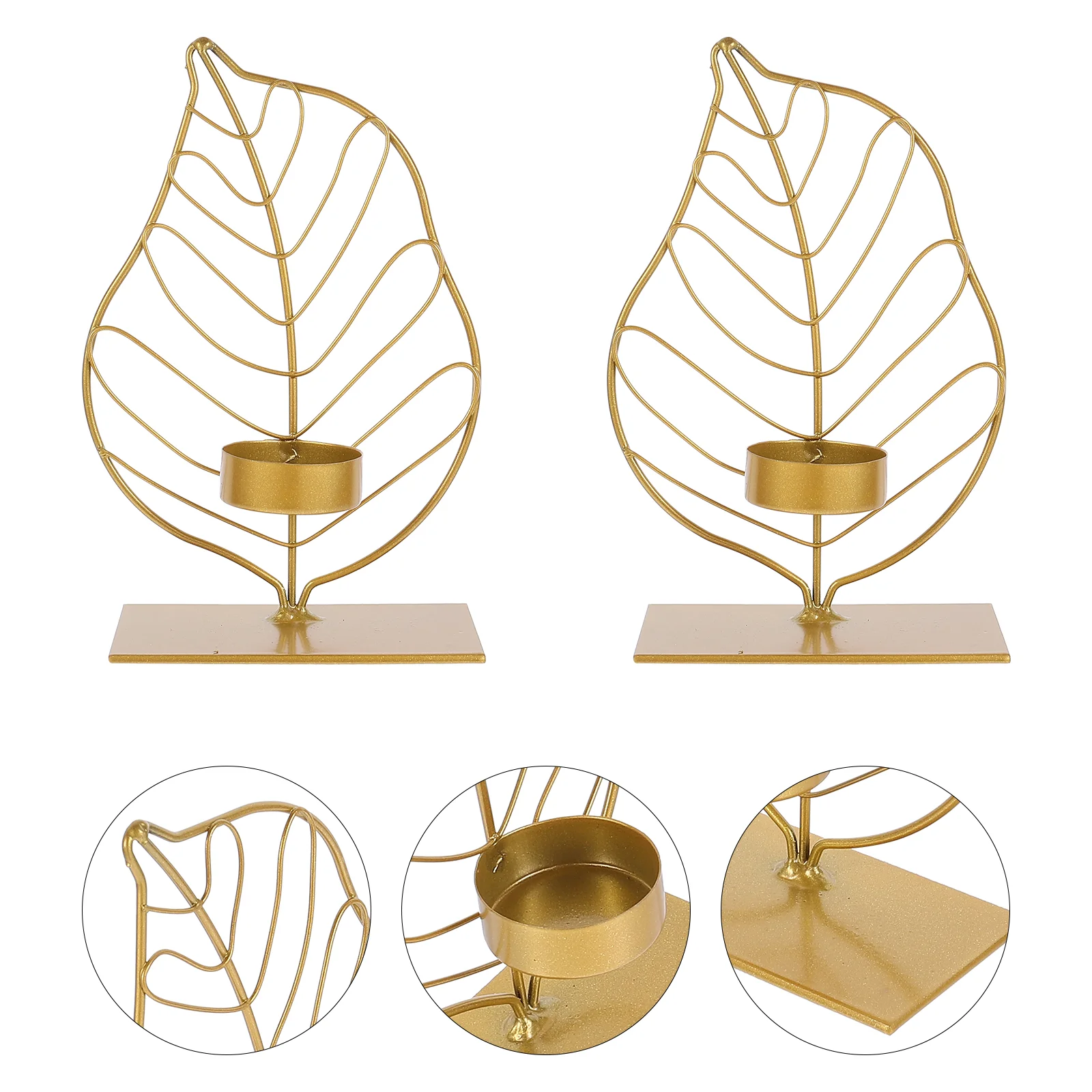 

Holder Candleholder Stand Decor Leaf Retro S Valentinemetal Holders Table Creative Stick Ramadan Votive Candlestick Romantic