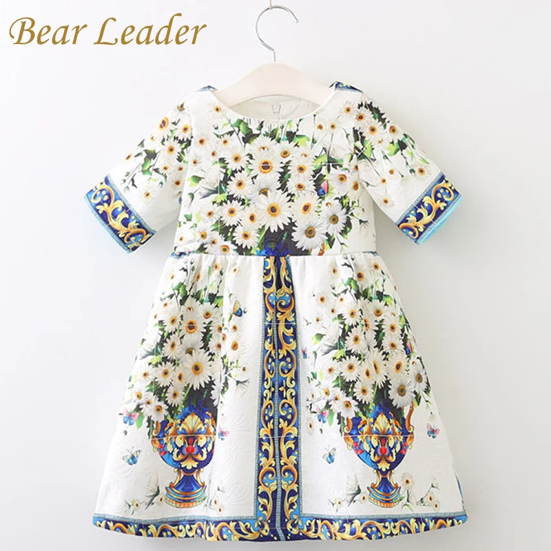 Bear Leader/платье для девочек Весенний стиль Коллекция 2022 года Фирменные платья