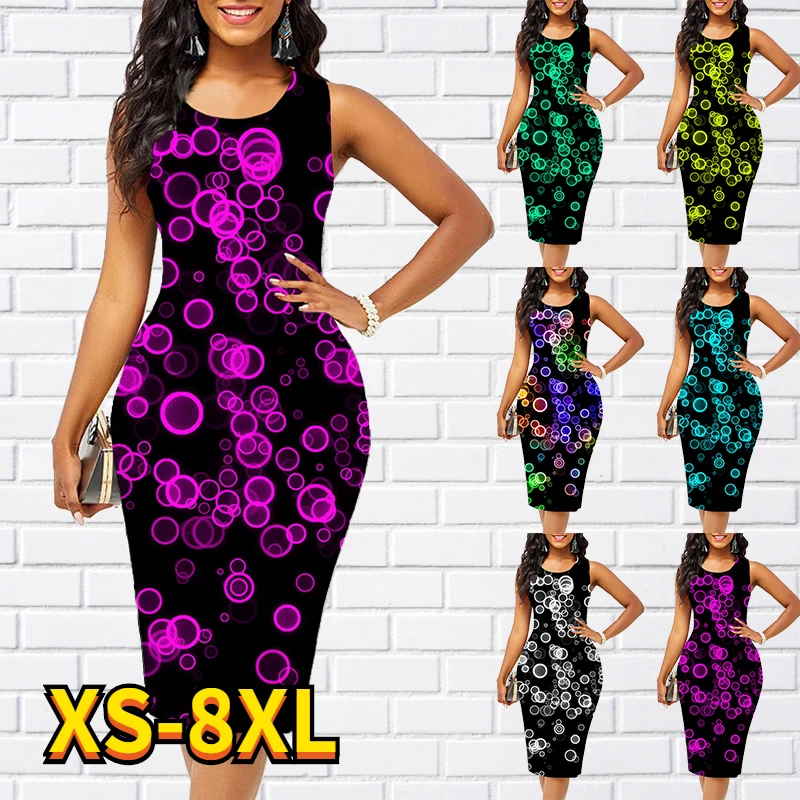 

Women's A Line Dress Knee Length Dress Red black Sleeveless Print dress Spring Summer Casual Daily tops 2022 8XL