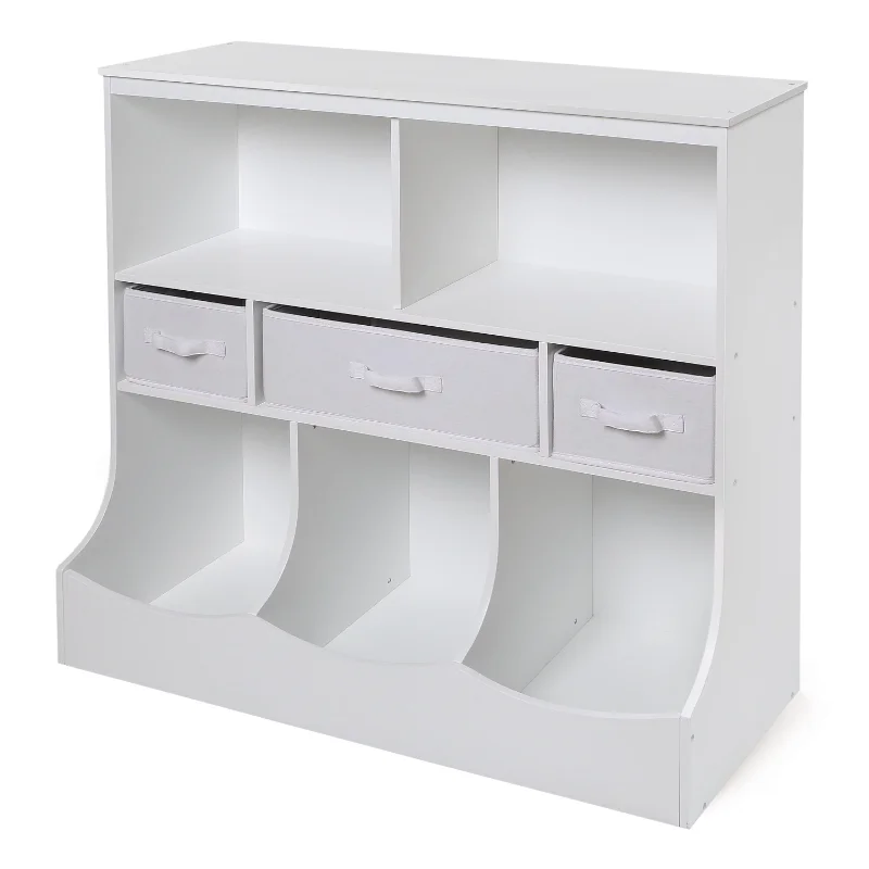

Badger Basket Combo Bin Storage Unit with Three Baskets - White