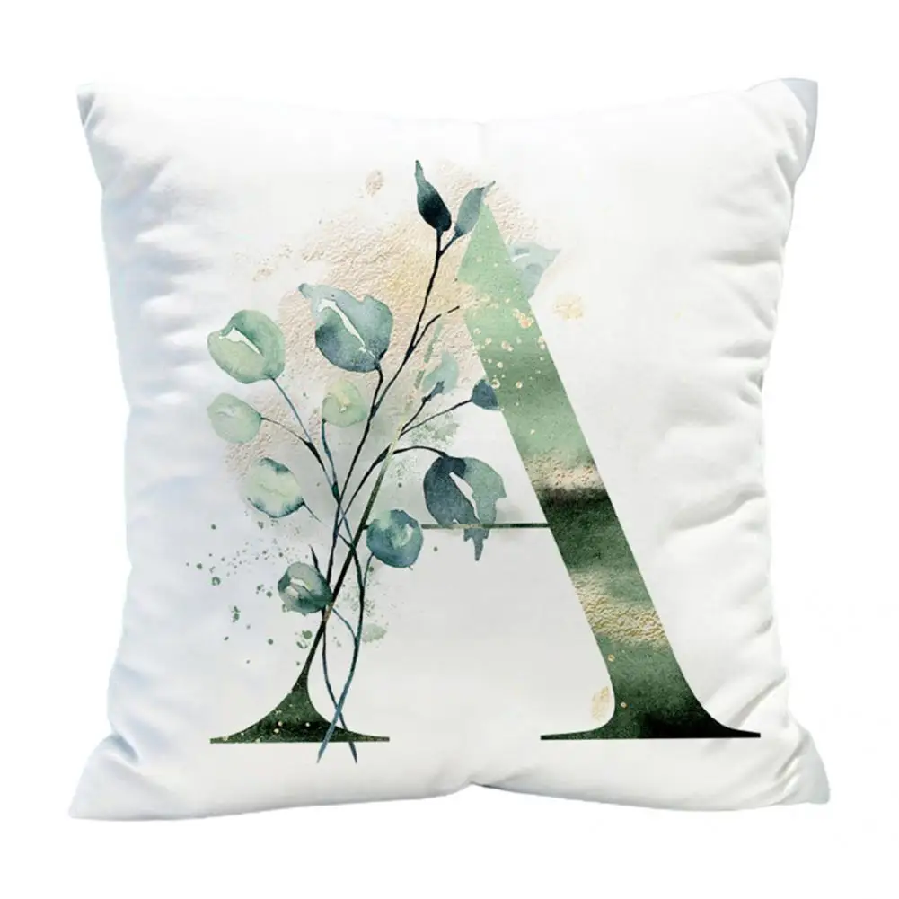 

Wide Application Washable Elegant Plant Letter Printed Pillowcover for Car