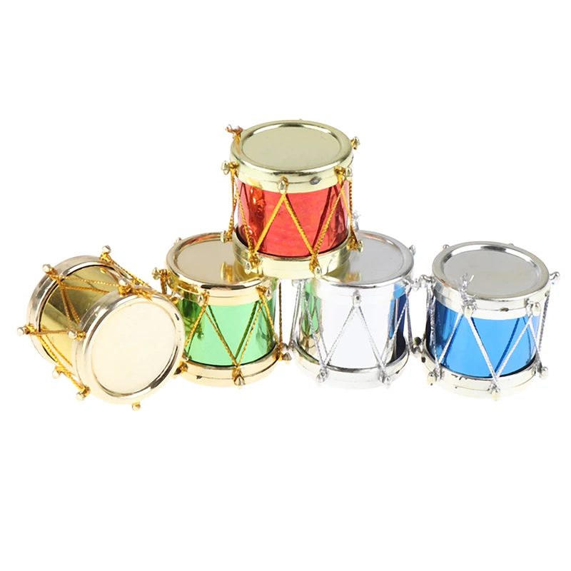 

1:12 миниатюрный кукольный домик, инструмент, имитация барабана, модель кукольного домика, Рождественское украшение, игрушка для гостиной, по...