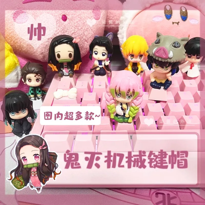 

Трехмерное аниме привидение рассекающее лезвие R4 персональная клавиатура Nezuko механическое украшение кавайная кукла игрушка