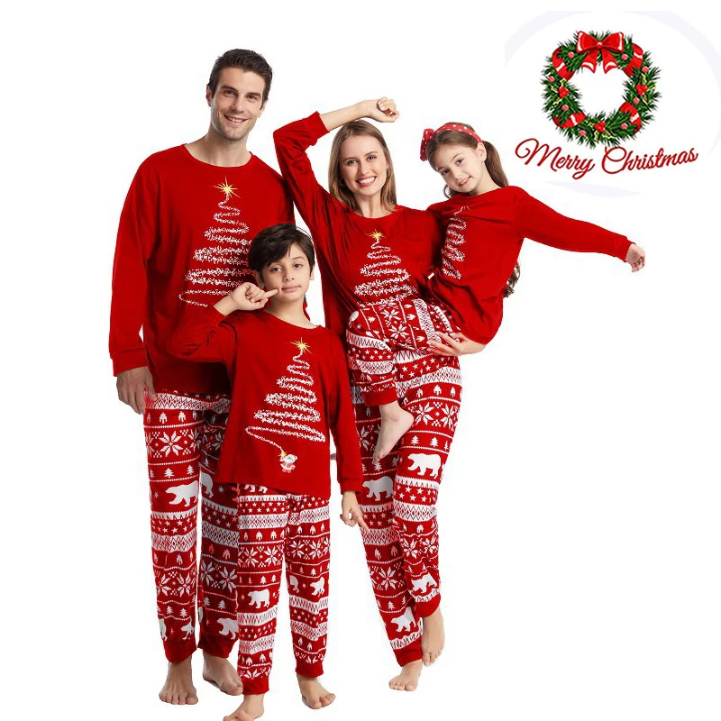 

Рождественская семейная Пижама, комплект для мамы, ребенка, папы, семейные одинаковые наряды, Рождественская семейная Одежда для собак