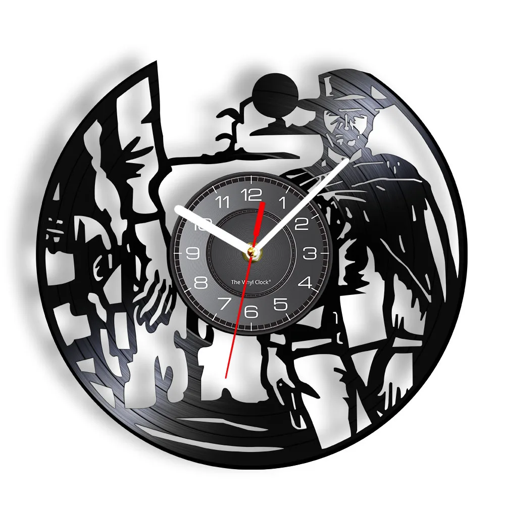 Wild West Sunset Cowboys Landscape Wall Decor Wall Clock Western Rodeos Gunslinger Vinyl Record Wall Clock Cowboys Home Decor