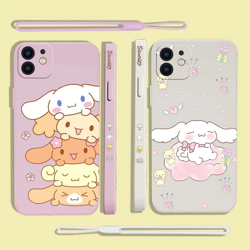 

Sanrio Cinnamoroll Cute Phone Case For Xiaomi Redmi Note 11 10A 10 10S 9 8 7 Pro Plus 10C 9A 9C 9T 4G 5G Cases with Hand Strap
