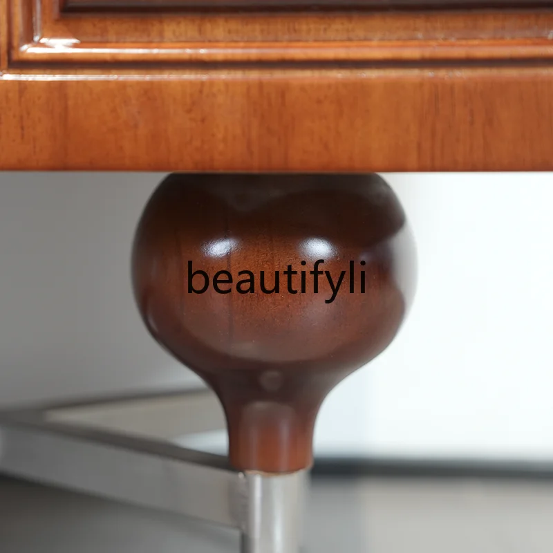 Обеденный боковой шкаф дизайнерский входной для обуви из цельного дерева