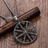new hip hop fashion viking stainless steel compass necklace pendant for women men punk party jewelry gift