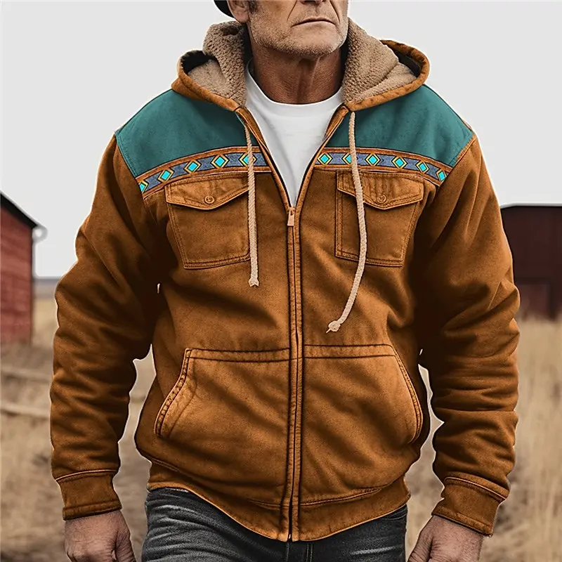 

Мужская флисовая толстовка на молнии, винтажная куртка с длинным рукавом и молнией, Повседневная Верхняя одежда большого размера для зимы, 2023
