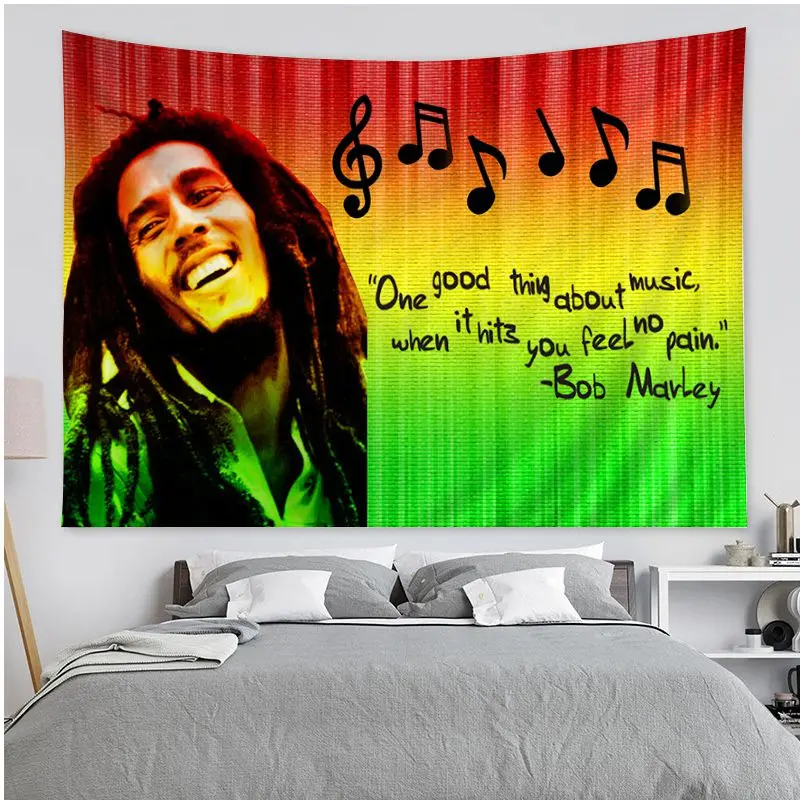 

Abstract Reggae Bob Marley Colorful Tapestry Wall Hanging Hippie Flower Carpets Dorm Decor Psychedelic Background Sheets Cloth