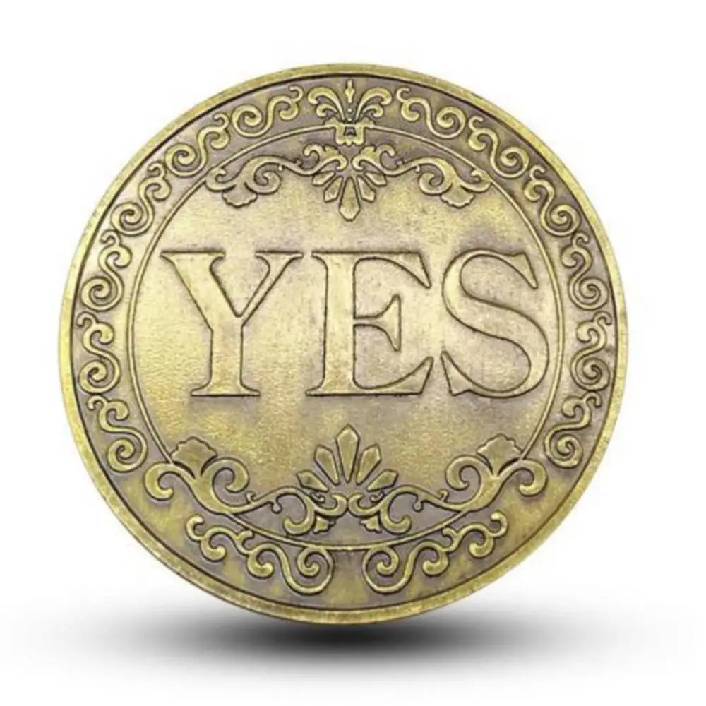 

Yes Or No Decision Commemorative Coin Collection Embossed Plating Collection Collect Coins Charm Souvenir Art Craft Gift