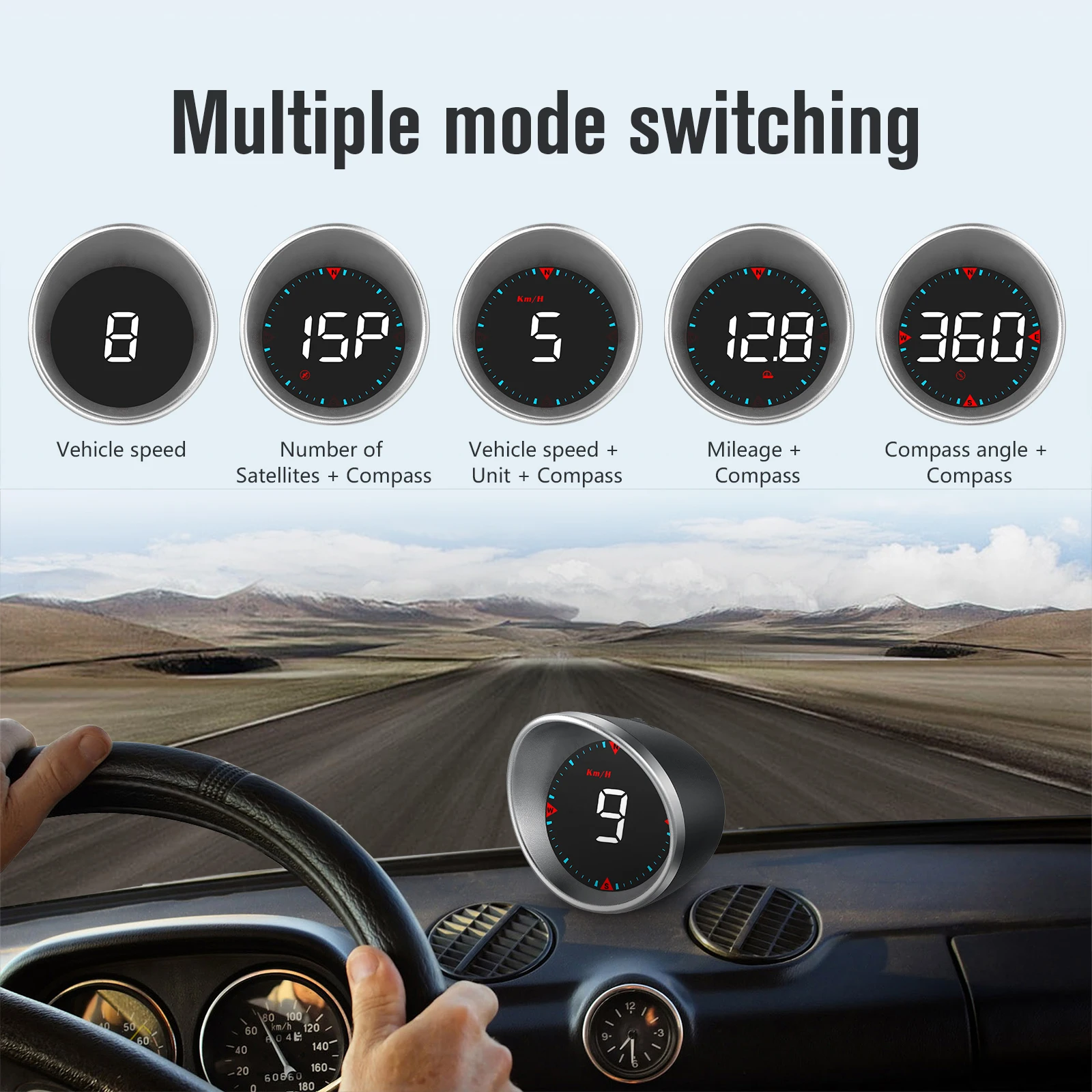 Фото OBDHUD G5 GPS HUD Спидометр дисплей на борту компьютера автомобильные цифровые гаджеты автомобильные электронные аксессуары для всех автомобилей №4