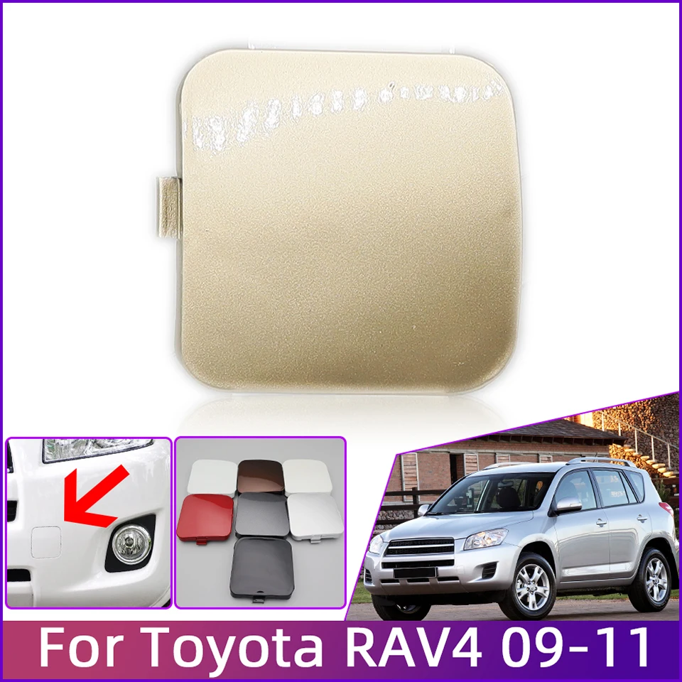 

Auto Front Bumper Towing Hook Hauling Cover Lid For Toyota Rav4 RAV4 2009 2010 2011 Tow Hook Eye Trailer Cap Red Silver White
