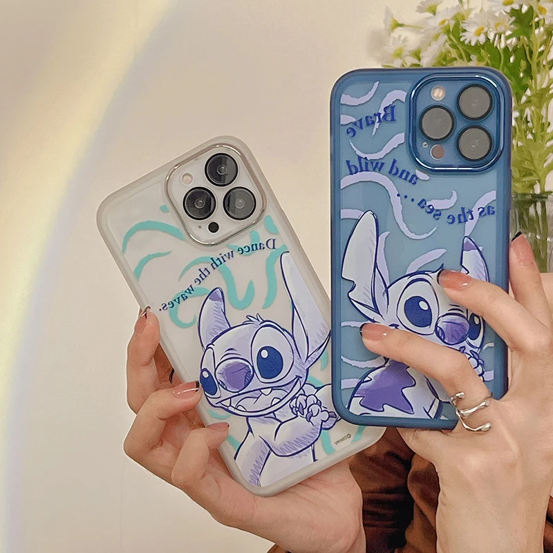 

Disney Stitch Phone Case for iPhone 11 12 13 mini pro XS MAX 8 7 Plus X XR Cover