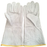 industrial leather gloves thermal insulation welding gloves leather two layer full leather welding safety protective gloves