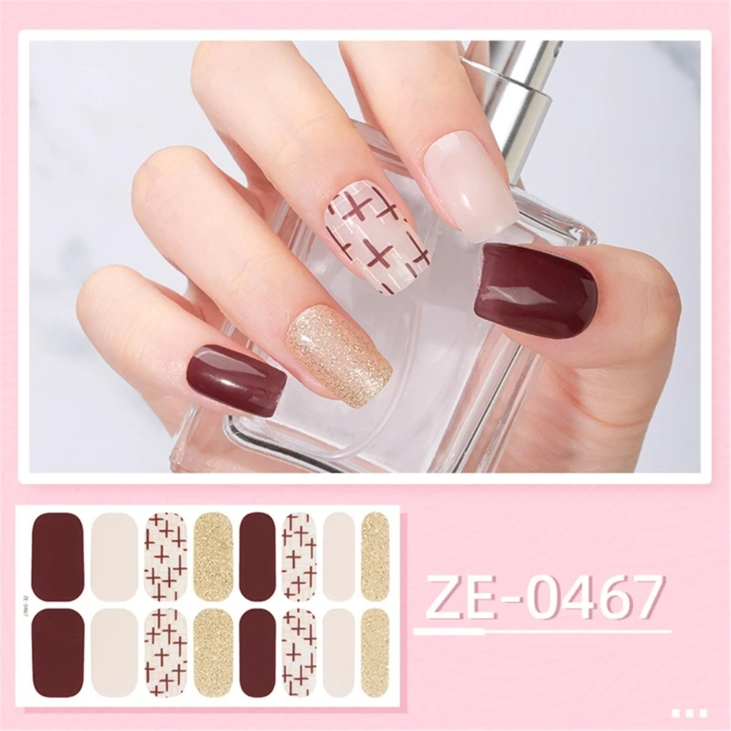 Многоцветная наклейка для ногтей полное покрытие самоклеящаяся маникюра