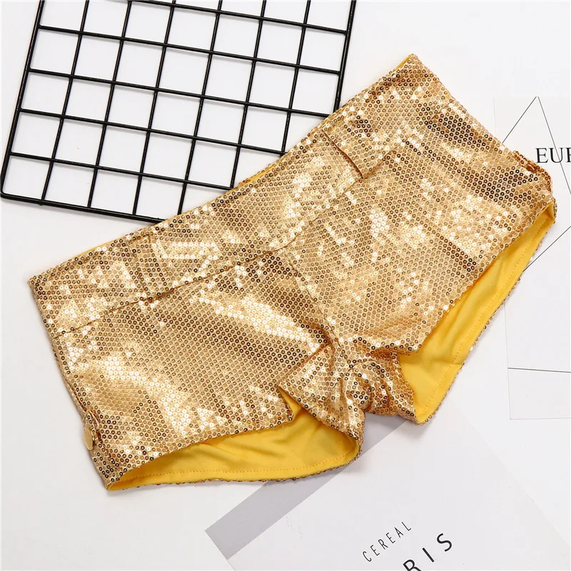 New Stage Performance Clothes Low Waist Sexy Sequin Shorts Pole Dance Women's Micro Shorts