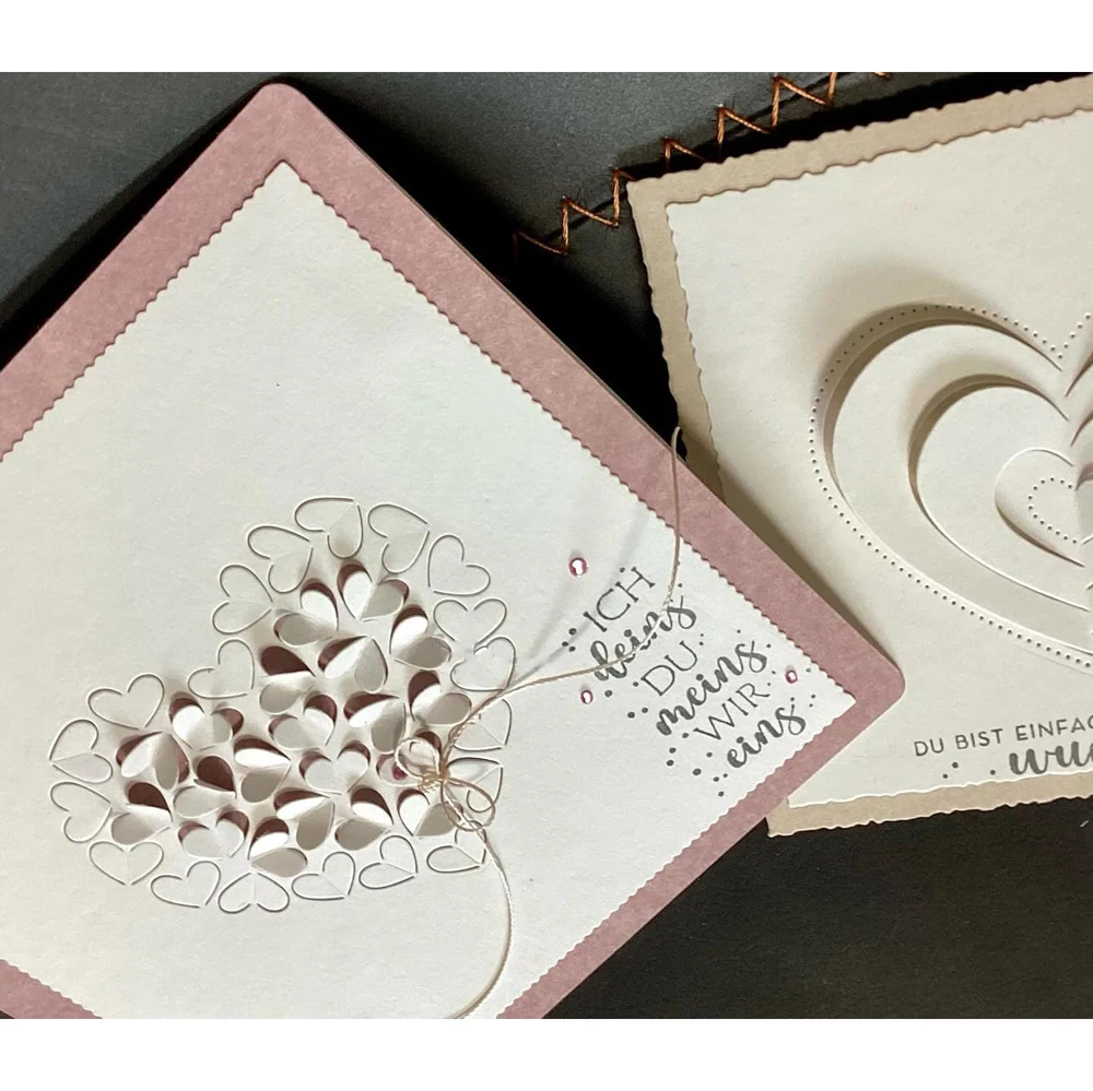 Новые Вырубные штампы 2024 Новое поступление любовь фоновая рамка металлические