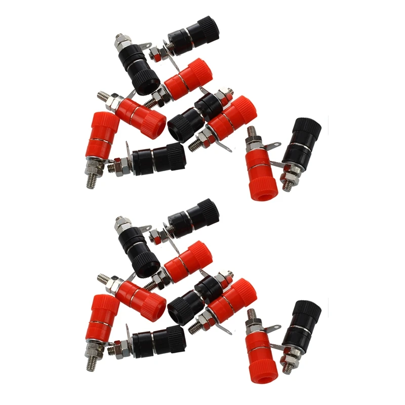 

New 20 Pcs 3.8Mm Thread 4Mm Banana Plug Socket Binding Post Replacement