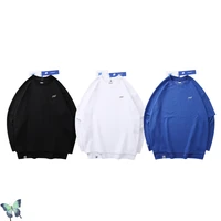 new ader error mens o neck sweatshirts long sleeve pullover women high quality casual letter printing sweatshirts solid color