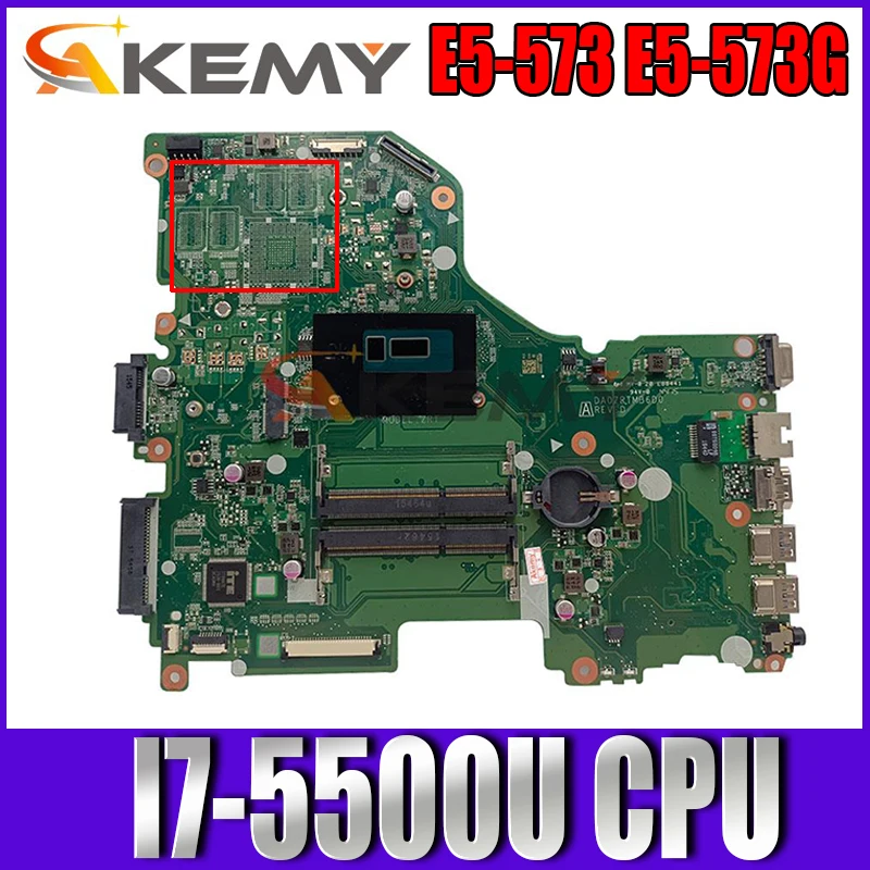 

NBMVH11004 NB.MVH11.004 для Acer Aspire E5-573, материнская плата ноутбука DA0ZRTMB6D0 с I7-5500U ЦП DDR3 100%, протестированная работа