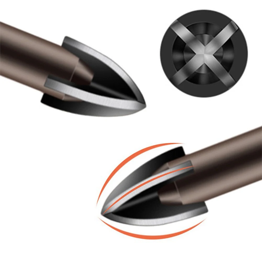 

5Pcs 6mm Efficient Universal Drilling Tool Multifunctional Cross Alloy Drill Bit Saw Cutter Wood Hole Drilling Tools Forstner