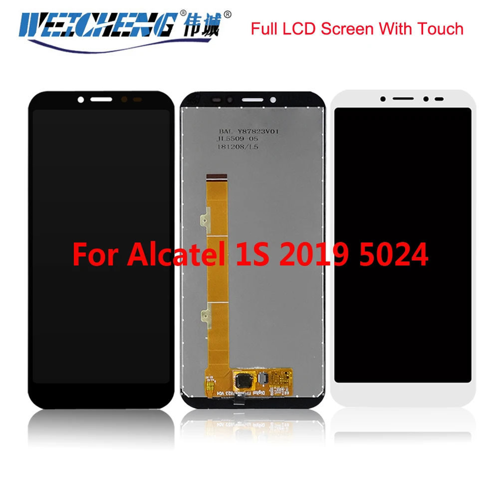 Оригинальный протестированный ЖК-дисплей 5,5 дюйма для Alcatel 1S 2019 5024, ЖК-дисплей, замена детской лампы
