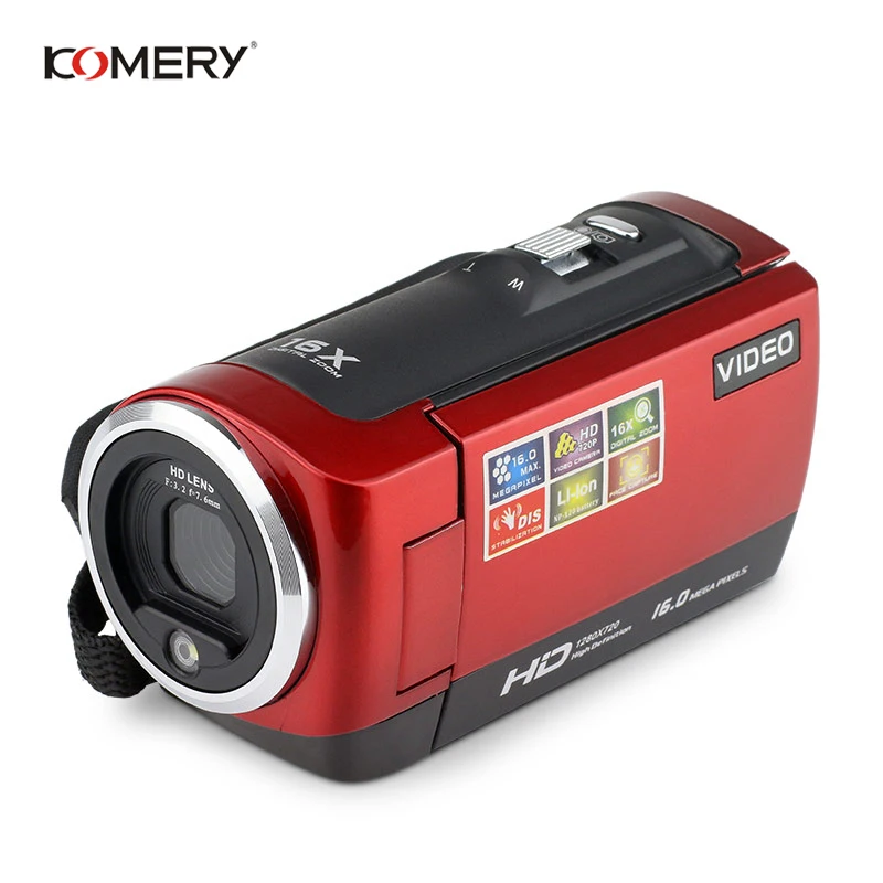 

16MP Compact Digital Photo Camera For Photography 720P HD Camcorder 16X Zoom Portable Selfile Video Recorder 2.4" Rotate Screen