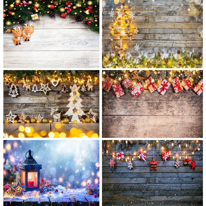 

Christmas Wooden Planks Theme Photography Background Snowman Children Portrait Backdrops For Photo Studio Props 211220 SDMB-05