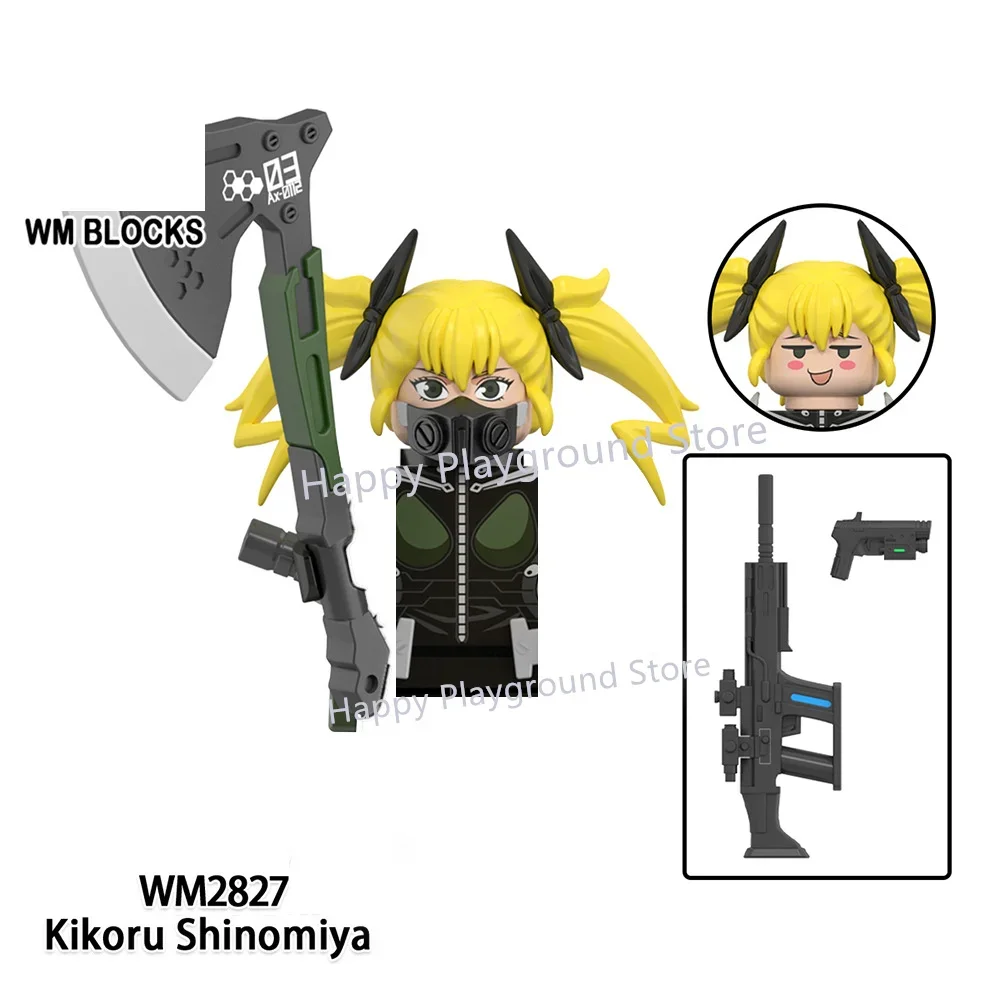 WM Blocks Аниме Мультфильм TV Kaiju No 8 Строительные блоки Hibino Kafka Ashiro Mina Leno Ichikawa Кирпичи