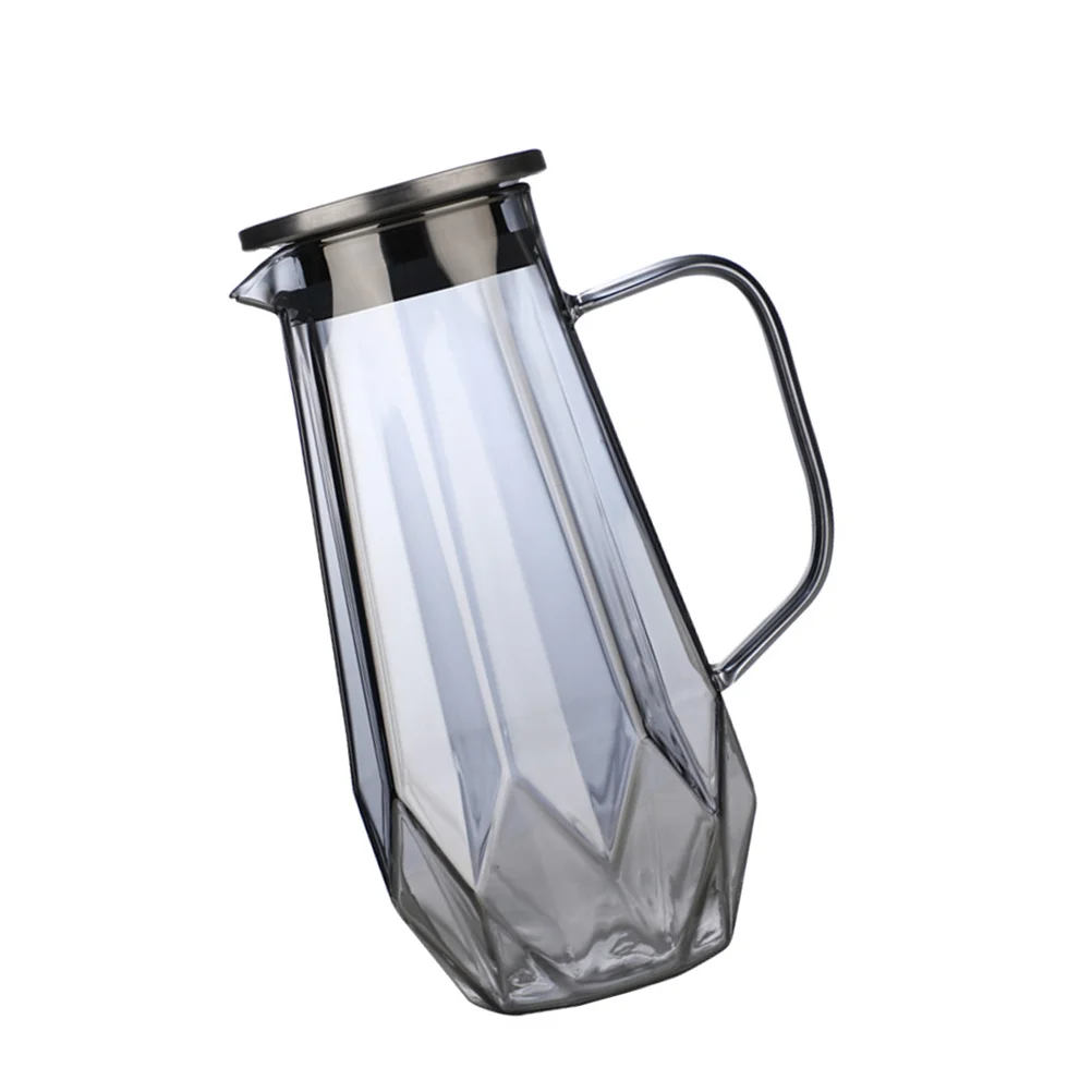 

Handle Cold Water Jug Glass Drinking Bottles Lids Jar Coffee Server Pitcher Lemonade Hot Beverage Pitchers