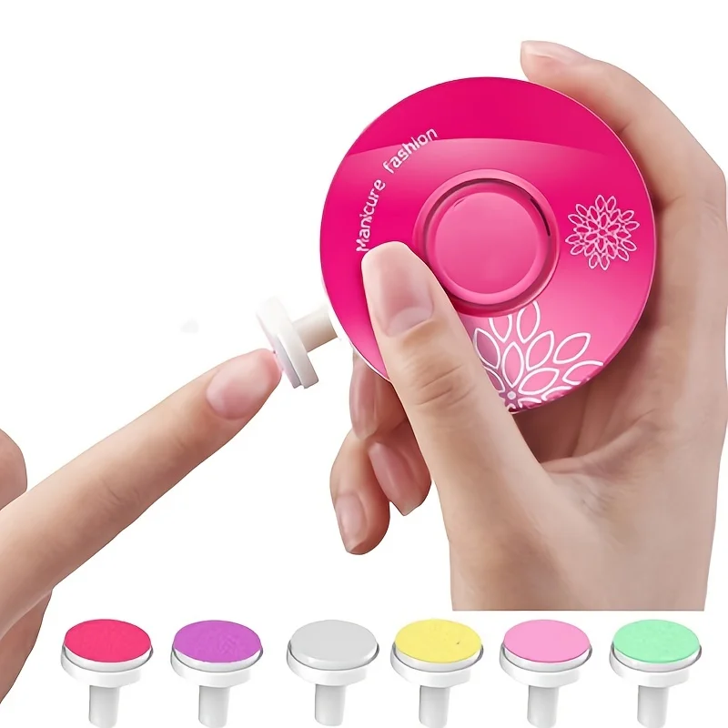 

Детский триммер для ухода за ногтями, Электрический детский триммер для ногтей, полировочные ножницы для младенцев, 6 шт. шлифовальных голов...