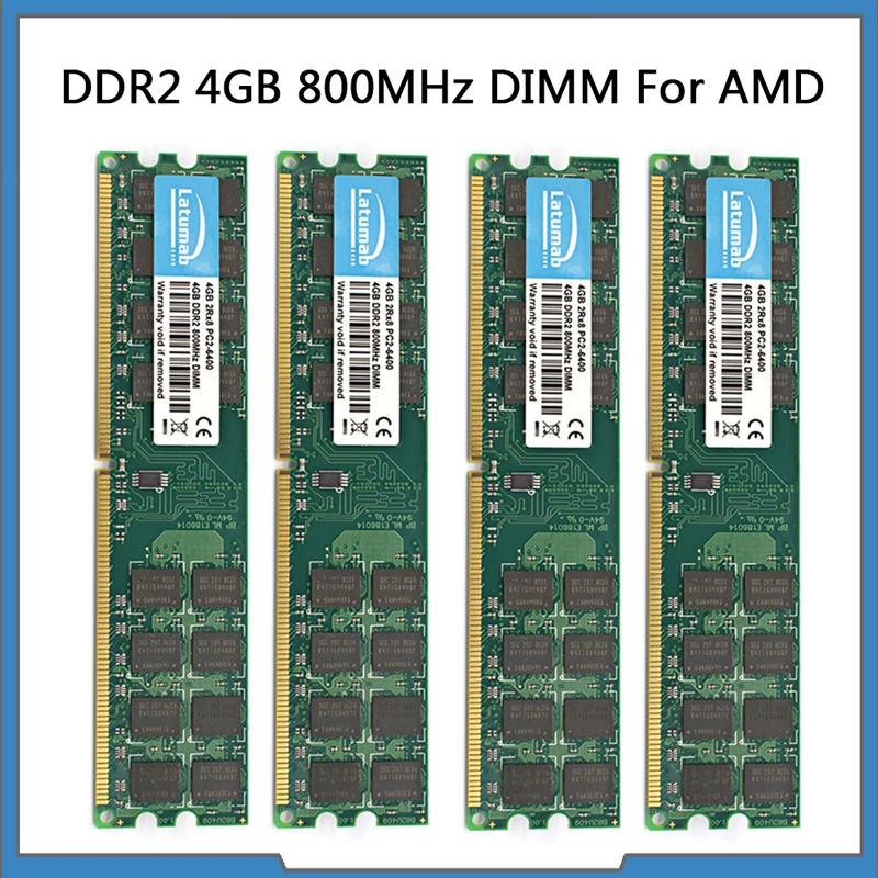 RAM DDR2 4GB 8GB 16GB 800MHz Desktop Memory for AMD CPU Chipset Motherboard PC2-6400 Memory RAM 240 Pins 1.8V PC Memory Module