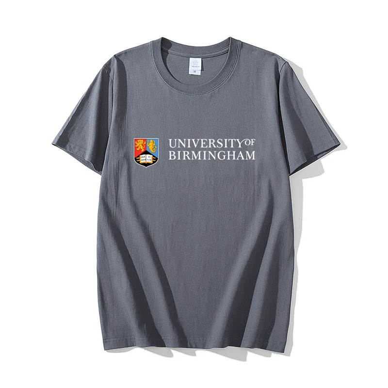 Летние хлопковые футболки Birmingham University Memorial мужские простые эластичные